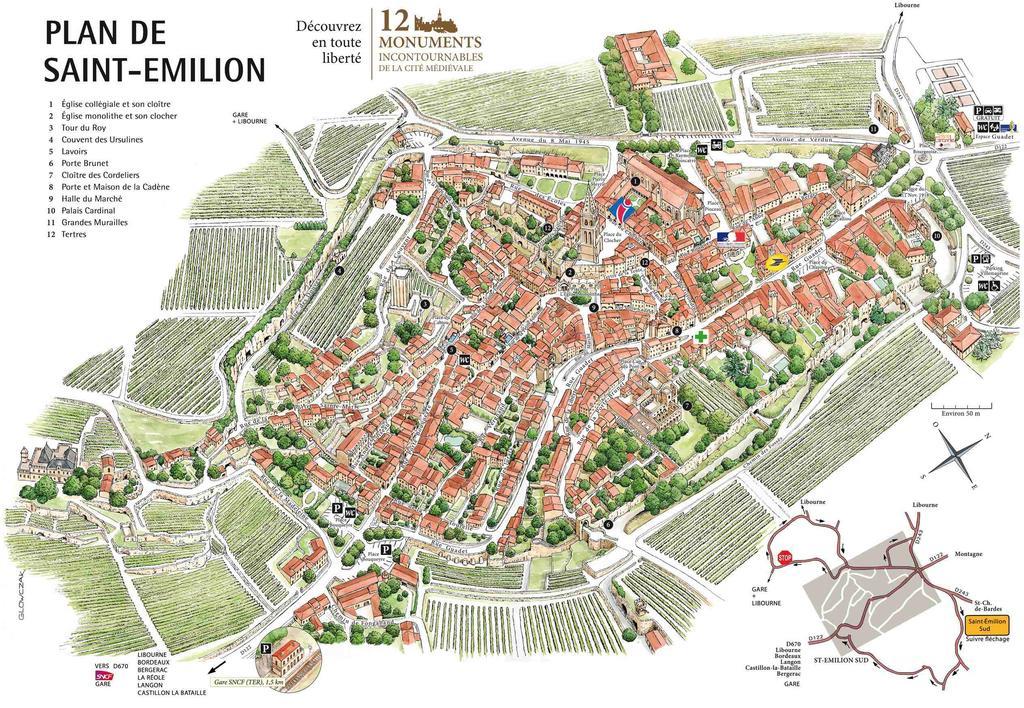 Ferienwohnung Logis Loiseau Avec Terrasse Saint-Émilion Exterior foto
